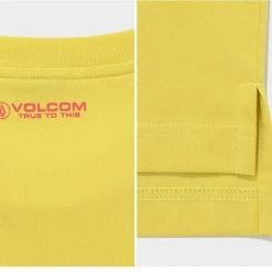 Volcom 2022 SS Logo T-Shirts For Men Yellow X L -Volcom Sales Shop org 8163