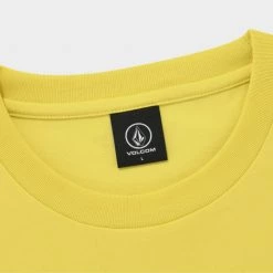 Volcom 2022 SS Logo T-Shirts For Men Yellow X L -Volcom Sales Shop org 8164