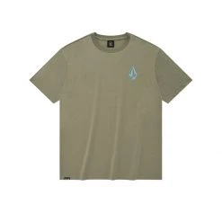 Volcom 2022 SS Unisex Logo T-Shirts For Men L.blue X Xl -Volcom Sales Shop org 8193