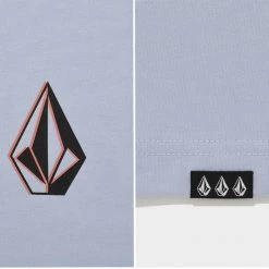 Volcom 2022 SS Unisex Logo T-Shirts For Men L.blue X Xl -Volcom Sales Shop org 8198