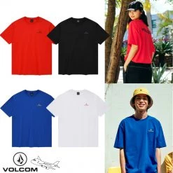 Volcom 2022 SS Unisex Plain Logo T-Shirts For Men White X L