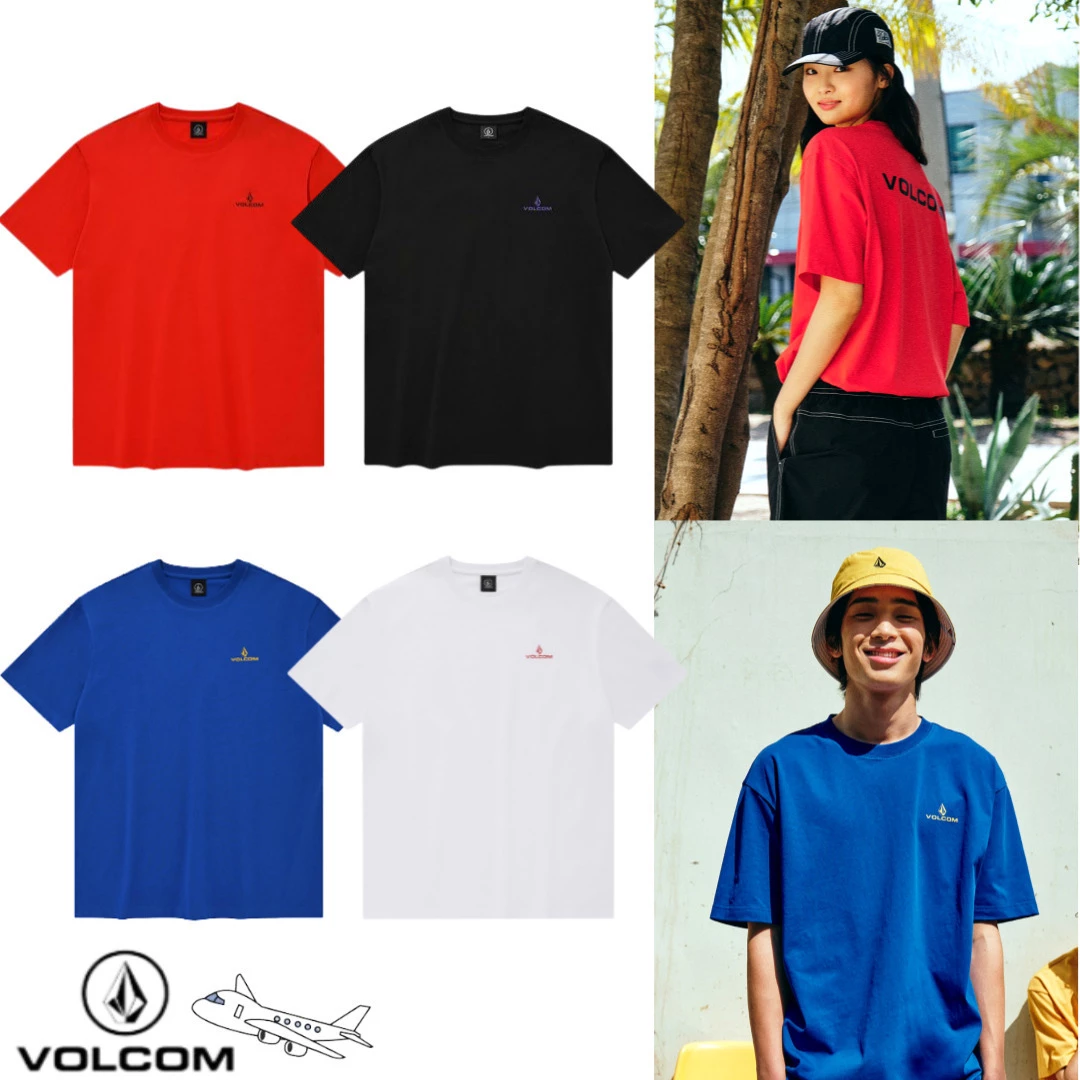 Volcom 2022 SS Unisex Plain Logo T-Shirts For Men White X L 3 Volcom 2022 SS Unisex Plain Logo T-Shirts For Men White X L