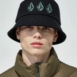 Volcom Unisex Street Style Bucket Hats Wide-brimmed Hats For Men Navy X One Size -Volcom Sales Shop org 823