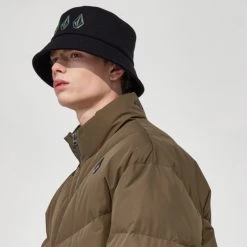 Volcom Unisex Street Style Bucket Hats Wide-brimmed Hats For Men Navy X One Size -Volcom Sales Shop org 824