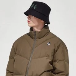 Volcom Unisex Street Style Bucket Hats Wide-brimmed Hats For Men Navy X One Size -Volcom Sales Shop org 825