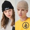 Volcom Unisex Street Style Knit Hats For Men Beige X One Size