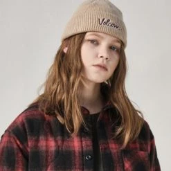 Volcom Unisex Street Style Knit Hats For Men Beige X One Size -Volcom Sales Shop org 8308