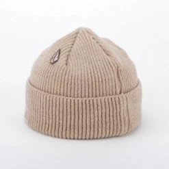 Volcom Unisex Street Style Knit Hats For Men Beige X One Size -Volcom Sales Shop org 8310