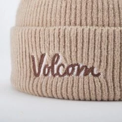 Volcom Unisex Street Style Knit Hats For Men Beige X One Size -Volcom Sales Shop org 8312