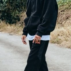 Volcom Unisex Long Sleeves Cotton Oversized Logo Hoodies For Men Black X M -Volcom Sales Shop org 8337