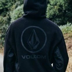 Volcom Unisex Long Sleeves Cotton Oversized Logo Hoodies For Men Black X M -Volcom Sales Shop org 8339