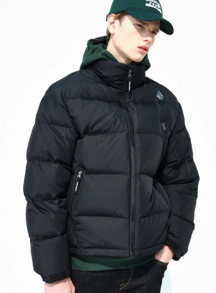 Volcom Unisex Street Style Logo Down Jackets For Men Black X S 13 Volcom Unisex Street Style Logo Down Jackets For Men Black X S - Image 11