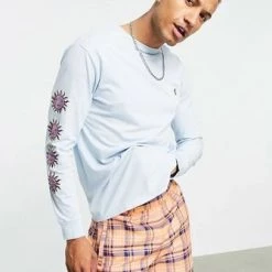 Volcom 2021 SS Crew Neck Pullovers Unisex Street Style Long Sleeves Plain For Men Blue X S -Volcom Sales Shop org 8385