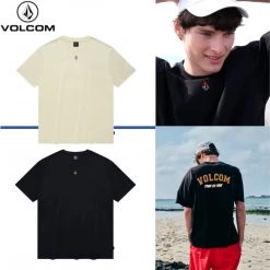Volcom 2022 SS Unisex Logo T-Shirts For Men Cream X L