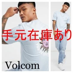 Volcom 2021 SS Crew Neck Street Style Plain Cotton Short Sleeves Logo For Men Aether Blue X L