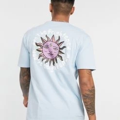 Volcom 2021 SS Crew Neck Street Style Plain Cotton Short Sleeves Logo For Men Aether Blue X L -Volcom Sales Shop org 8455