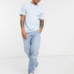 Volcom 2021 SS Crew Neck Street Style Plain Cotton Short Sleeves Logo For Men Aether Blue X L -Volcom Sales Shop org 8456