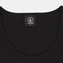 Volcom Sleeveless U-Neck Cotton Logo Tanks & Camisoles For Women White X One Size -Volcom Sales Shop org 8525