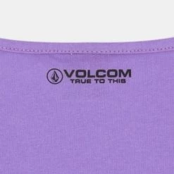Volcom Sleeveless U-Neck Cotton Logo Tanks & Camisoles For Women White X One Size -Volcom Sales Shop org 8533
