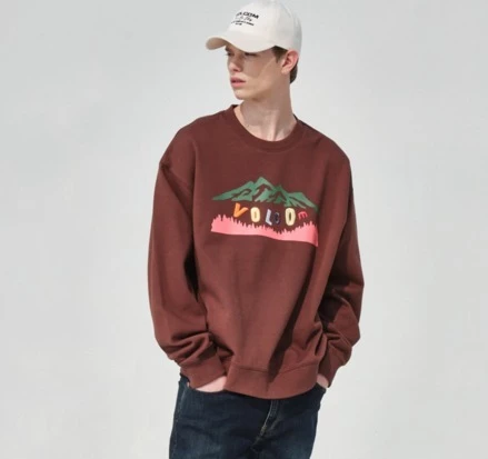 Volcom Unisex Street Style U-Neck Long Sleeves Cotton For Men Brown X Xl 8 Volcom Unisex Street Style U-Neck Long Sleeves Cotton For Men Brown X Xl - Image 6