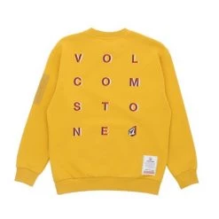 Volcom Unisex U-Neck Long Sleeves Cotton Logo Sweatshirts For Men Gray X M -Volcom Sales Shop org 8568