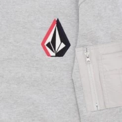 Volcom Unisex U-Neck Long Sleeves Cotton Logo Sweatshirts For Men Gray X M -Volcom Sales Shop org 8577