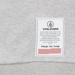 Volcom Unisex U-Neck Long Sleeves Cotton Logo Sweatshirts For Men Gray X M -Volcom Sales Shop org 8578
