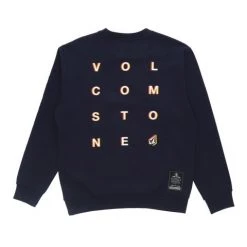 Volcom Unisex U-Neck Long Sleeves Cotton Logo Sweatshirts For Men Gray X M -Volcom Sales Shop org 8580