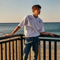 Volcom Unisex Cotton Short Sleeves Logo Polos For Men White X L -Volcom Sales Shop org 8694