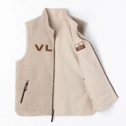 Volcom Unisex Cotton Logo Vests & Gillets For Men Beige X Xl -Volcom Sales Shop org 8733