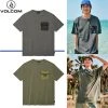 Volcom 2022 SS Unisex Logo T-Shirts For Men Charcoal X Xl -Volcom Sales Shop org 877