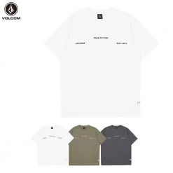 Volcom Unisex Street Style Cotton Short Sleeves Logo T-Shirts For Men Khaki X S