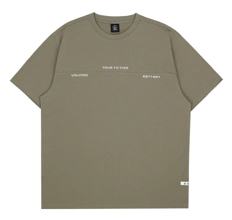 Volcom Unisex Street Style Cotton Short Sleeves Logo T-Shirts For Men Khaki X S 9 Volcom Unisex Street Style Cotton Short Sleeves Logo T-Shirts For Men Khaki X S - Image 7