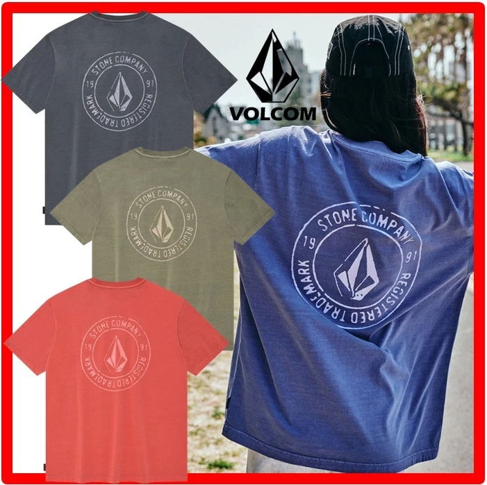 Volcom Unisex Street Style Cotton Short Sleeves Logo T-Shirts For Men Purple X M 3 Volcom Unisex Street Style Cotton Short Sleeves Logo T-Shirts For Men Purple X M