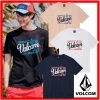 Volcom Unisex Street Style Short Sleeves Logo T-Shirts For Women Black X M -Volcom Sales Shop org 8896