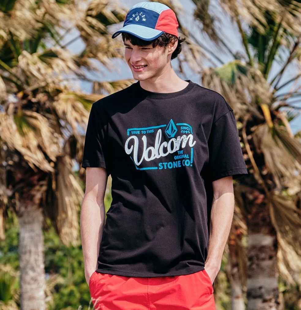 Volcom Unisex Street Style Short Sleeves Logo T-Shirts For Women Black X M 5 Volcom Unisex Street Style Short Sleeves Logo T-Shirts For Women Black X M - Image 3