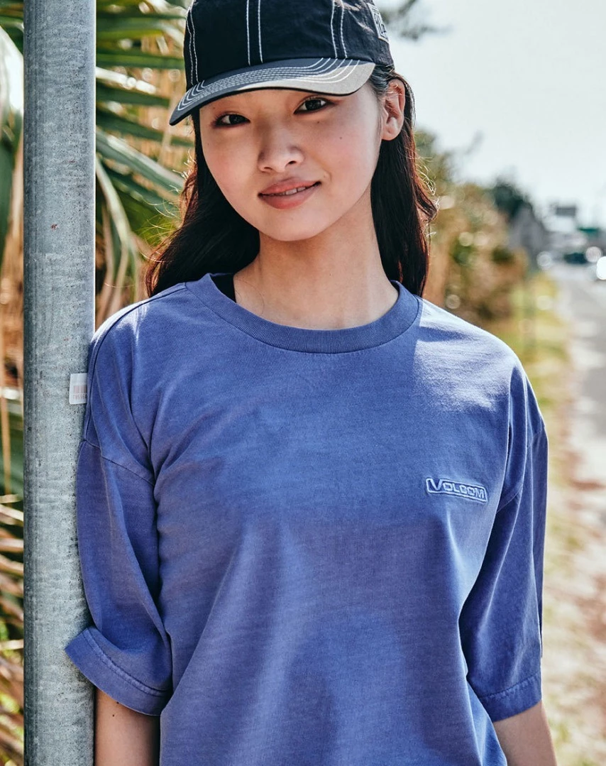 Volcom Unisex Street Style Cotton Short Sleeves Logo T-Shirts For Men Purple X M 4 Volcom Unisex Street Style Cotton Short Sleeves Logo T-Shirts For Men Purple X M - Image 2