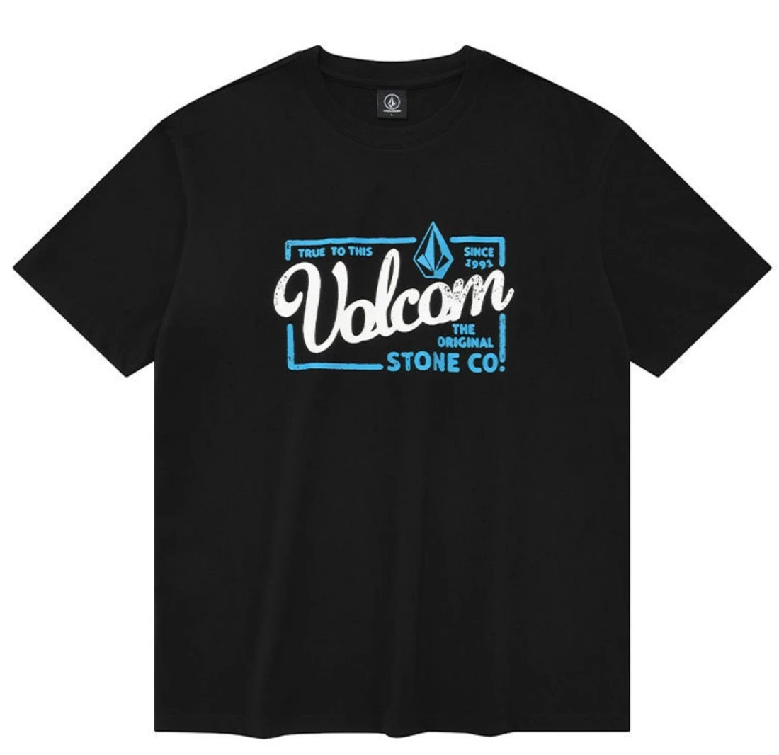 Volcom Unisex Street Style Short Sleeves Logo T-Shirts For Women Black X M 7 Volcom Unisex Street Style Short Sleeves Logo T-Shirts For Women Black X M - Image 5