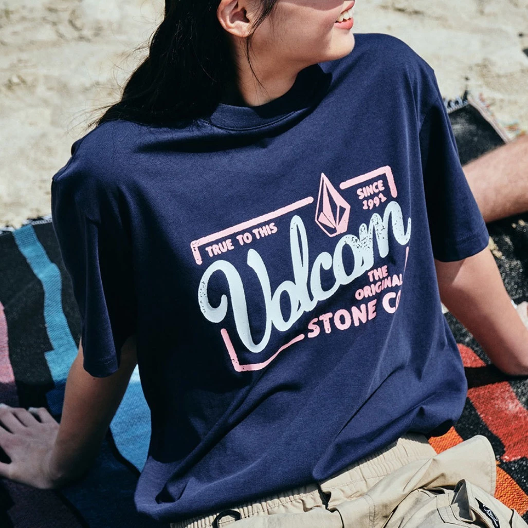 Volcom Unisex Street Style Short Sleeves Logo T-Shirts For Women Black X M 10 Volcom Unisex Street Style Short Sleeves Logo T-Shirts For Women Black X M - Image 8