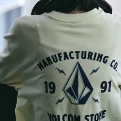 Volcom Unisex U-Neck Long Sleeves Cotton Long Sleeve T-shirt Logo For Men White X M 25 Volcom Unisex U-Neck Long Sleeves Cotton Long Sleeve T-shirt Logo For Men White X M -Volcom Sales Shop org 8927