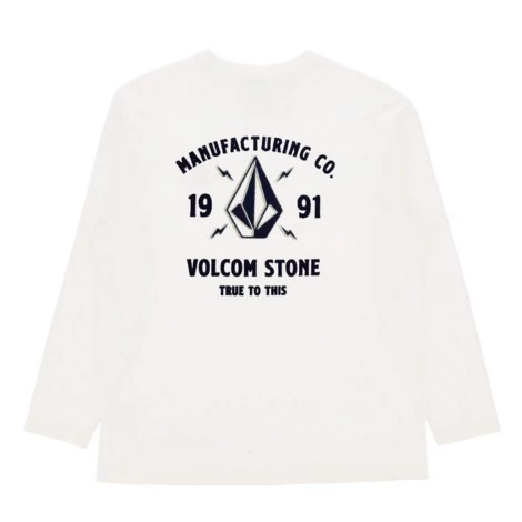 Volcom Unisex U-Neck Long Sleeves Cotton Long Sleeve T-shirt Logo For Men White X M 8 Volcom Unisex U-Neck Long Sleeves Cotton Long Sleeve T-shirt Logo For Men White X M - Image 6