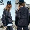Volcom Unisex Street Style Long Sleeves Logo Sweatshirts For Men Black X S -Volcom Sales Shop org 8944