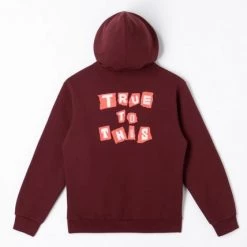 Volcom Unisex Street Style Long Sleeves Cotton Logos On The Sleeves For Men Burgundy X Xl -Volcom Sales Shop org 8975