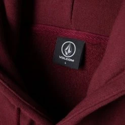 Volcom Unisex Street Style Long Sleeves Cotton Logos On The Sleeves For Men Burgundy X Xl -Volcom Sales Shop org 8977