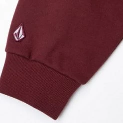 Volcom Unisex Street Style Long Sleeves Cotton Logos On The Sleeves For Men Burgundy X Xl -Volcom Sales Shop org 8980