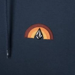 Volcom Unisex Long Sleeves Cotton Logo Hoodies For Men Navy X Xl -Volcom Sales Shop org 8999