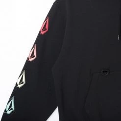Volcom Unisex Street Style Long Sleeves Cotton Oversized Logo For Men Black X L -Volcom Sales Shop org 9014