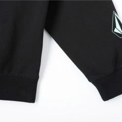 Volcom Unisex Street Style Long Sleeves Cotton Oversized Logo For Men Black X L -Volcom Sales Shop org 9015