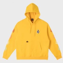 Volcom Unisex Street Style Long Sleeves Cotton Oversized Logo For Men Black X L -Volcom Sales Shop org 9016