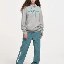Volcom Unisex Street Style Long Sleeves Cotton Oversized Logo For Men Charcoal X Xl -Volcom Sales Shop org 9040